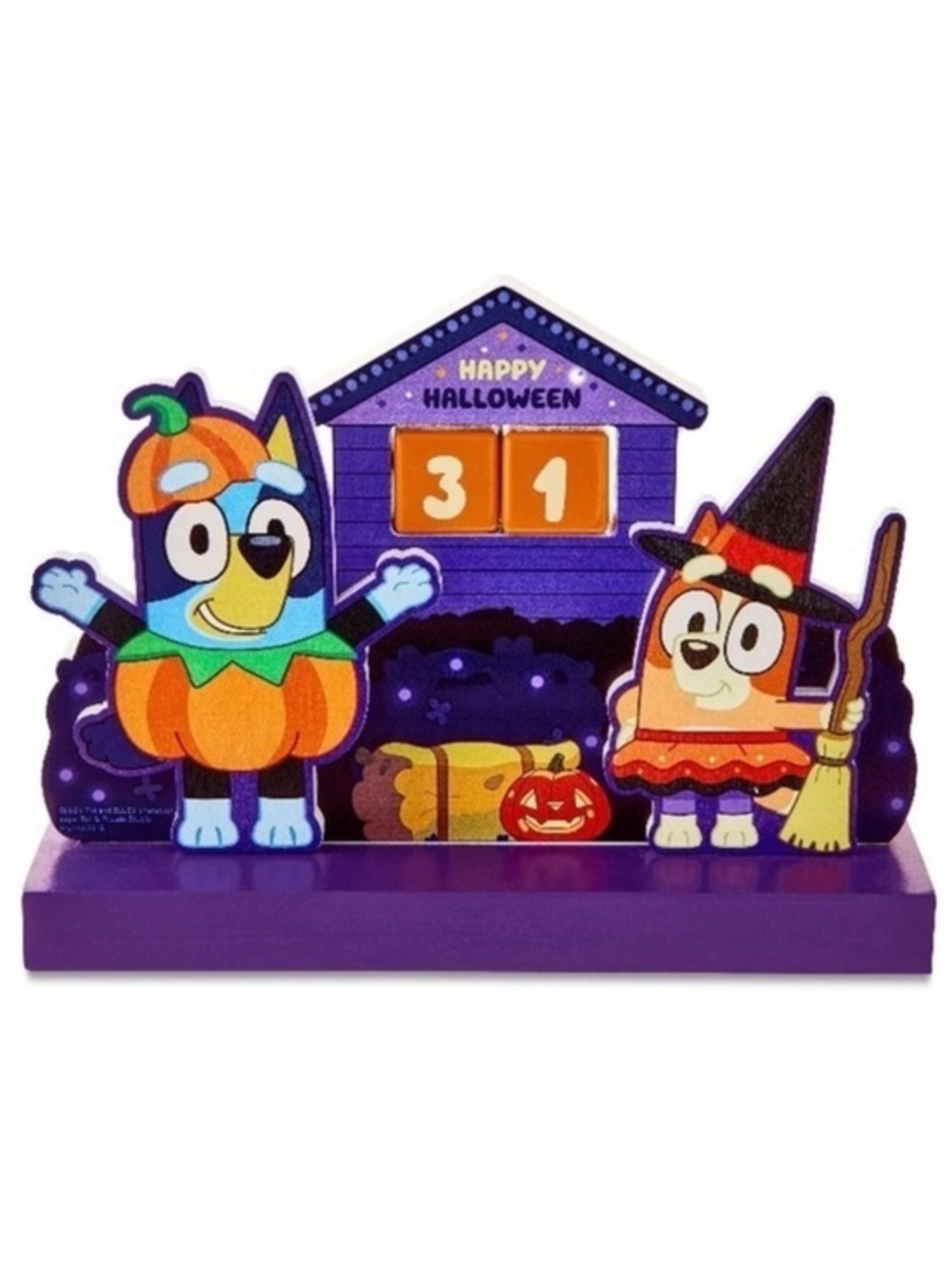 NWT. BLUEY Bluey & Bingo Countdown To Halloween Tabletop Decor